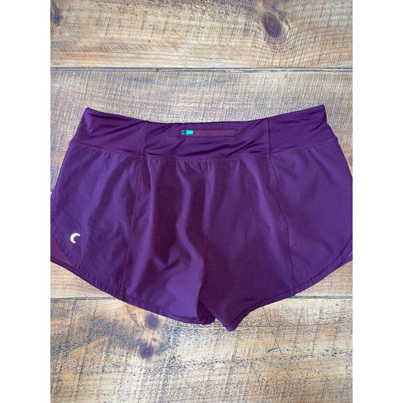 Womens Zyia Maroon Mesh Energy‎ Highrise Reflective Running Shorts Lined Size L - Picture 4 of 7